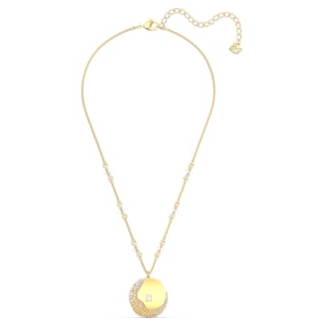 The Elements pendant, Air element, Yellow, Gold-tone plated - Swarovski, 5568266