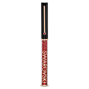 Crystalline Gloss ballpoint pen, Red, Black lacquered, Rose gold-tone plated - Swarovski, 5568754