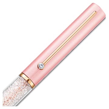 Stylo à bille Crystalline Gloss, Rose, Laqué rose, placage de ton or rose - Swarovski, 5568756