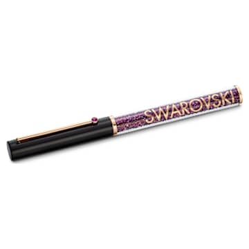 Crystalline Gloss ballpoint pen, Purple, Black lacquered, Rose gold-tone plated - Swarovski, 5568758