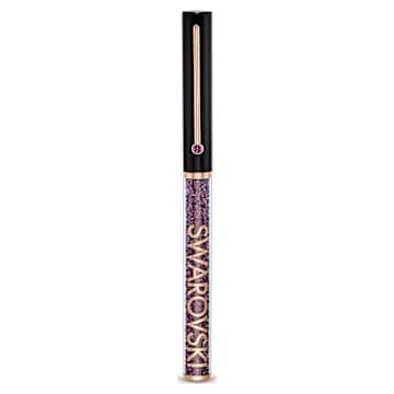 Crystalline Gloss ballpoint pen, Purple, Black lacquered, Rose gold-tone plated - Swarovski, 5568758