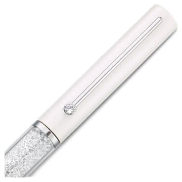 Crystalline Gloss ballpoint pen, White, Chrome plated - Swarovski, 5568761