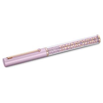 Długopis Crystalline Gloss, Fioletowy, Pokryty fioletowym lakierem, powłoka w odcieniu różowego złota - Swarovski, 5568764