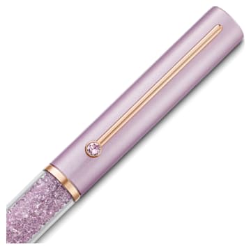 Długopis Crystalline Gloss, Fioletowy, Pokryty fioletowym lakierem, powłoka w odcieniu różowego złota - Swarovski, 5568764