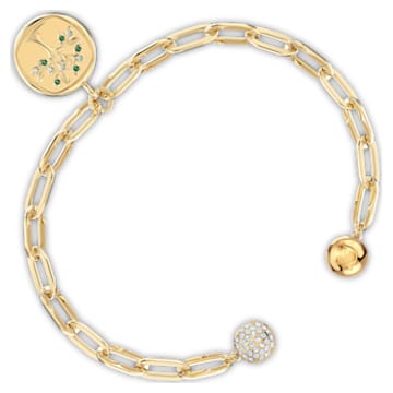 The Elements bracelet, Earth element, Tree, Green, Gold-tone plated - Swarovski, 5569178