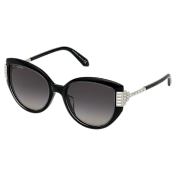Fluid Cat Eye Sunglasses, Black - Swarovski, 5569895