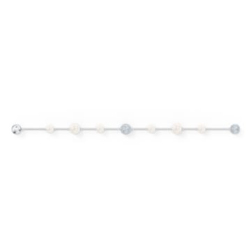 Swarovski Remix Collection Pearl strand, Magnetic closure, White, Rhodium plated - Swarovski, 5570816