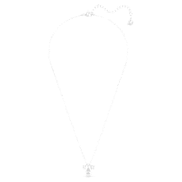 Attract 链坠, 混合切割, 集群, 白色, 镀铑 - Swarovski, 5571077