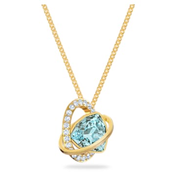Outstanding pendant, Blue, Gold-tone plated - Swarovski, 5572167
