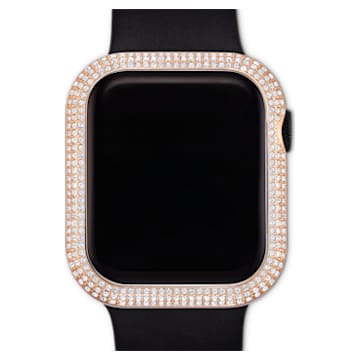 Sparkling case compatible with Apple Watch®, 44 mm, Rose gold tone - Swarovski, 5572423
