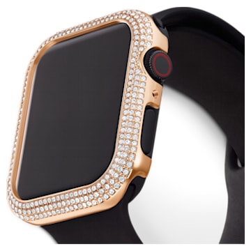 Etui kompatybilne z Apple Watch® Sparkling, W odcieniu różowego złota, Powłoka w odcieniu różowego złota - Swarovski, 5572423