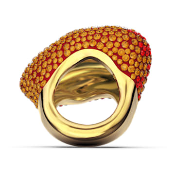 Δαχτυλίδι The Elements, Στοιχείο φωτιάς, Κόκκινο, Επιμετάλλωση σε χρυσαφί τόνο - Swarovski, 5572450