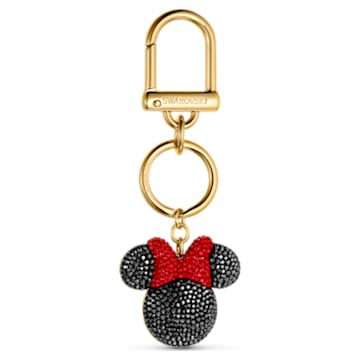 Minnie bag charm, Black, Gold-tone plated - Swarovski, 5572567