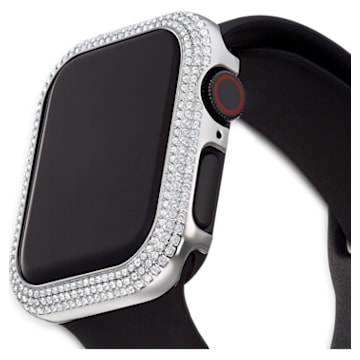 Sparkling hoesje geschikt voor Apple watch®, Zilverkleurig - Swarovski, 5572573