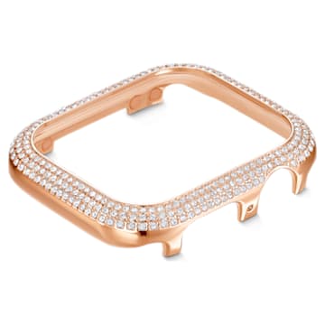 Sparkling case compatible with Apple watch®, 40 mm, Rose gold tone, Rose gold-tone plated - Swarovski, 5572574