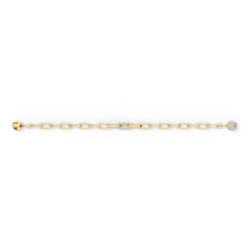 The Elements bracelet, White, Gold-tone plated - Swarovski, 5572639