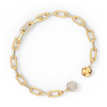 The Elements bracelet, White, Gold-tone plated - Swarovski, 5572639