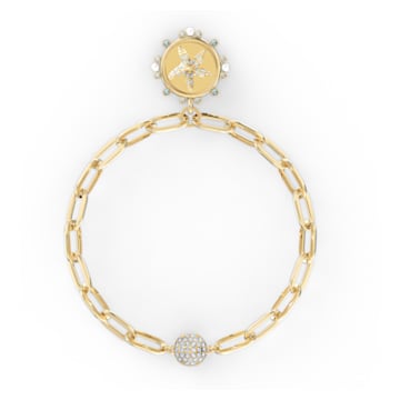 The Elements bracelet, Water element, seastar, Blue, Gold-tone plated - Swarovski, 5572643