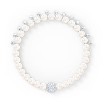 Treasure bracelet, White, Rhodium plated - Swarovski, 5572683