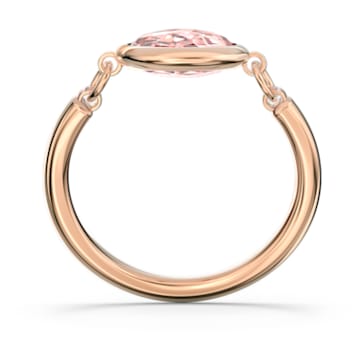 Tahlia ring, Round, Pink, Rose gold-tone plated - Swarovski, 5572704