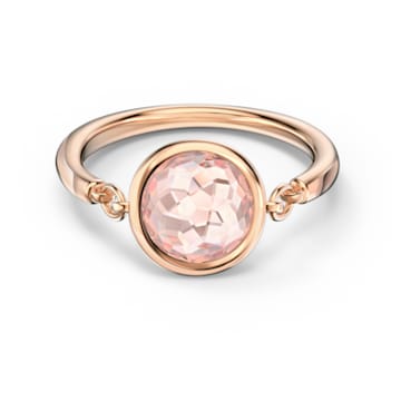 Tahlia ring, Round, Pink, Rose gold-tone plated - Swarovski, 5572705