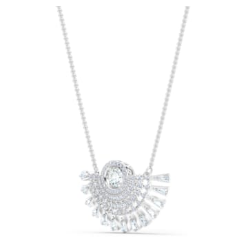 Swarovski Sparkling Dance Dial Up necklace, Short, White, Rhodium plated - Swarovski, 5573694
