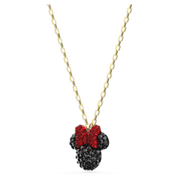 Pendentif Mickey & Minnie, Minnie, Multicolore, Placage de ton or - Swarovski, 5576625