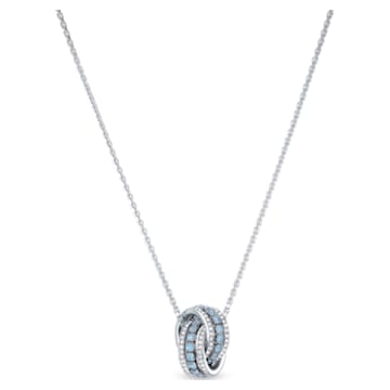 Further pendant, Blue, Rhodium plated - Swarovski, 5576626