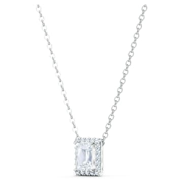 Angelic set, Rectangular cut, White, Rhodium plated - Swarovski, 5579842