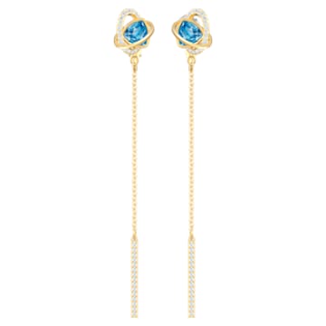 Outstanding earrings, Blue, Gold-tone plated - Swarovski, 5580273