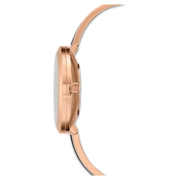 Crystalline Delight watch, Metal bracelet, Black, Rose gold-tone finish - Swarovski, 5580530