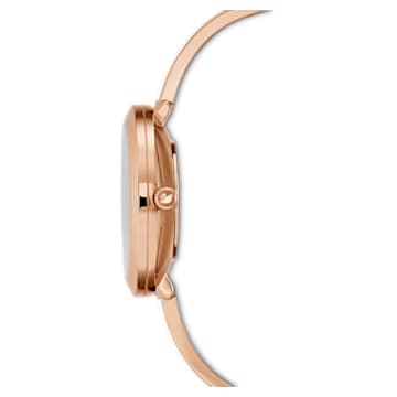 Crystalline Delight 腕表, 瑞士制造, 金属手链, 白色, 玫瑰金色调润饰 - Swarovski, 5580541
