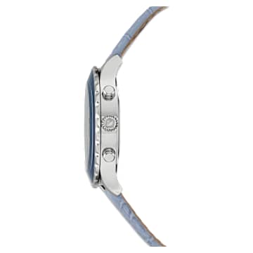 Montre Octea Lux Chrono, Fabriqué en Suisse, Bracelet en cuir, Bleues, Acier inoxydable - Swarovski, 5580600