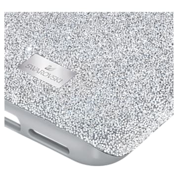 High smartphone case, iPhone® 11, Silver tone - Swarovski, 5592030