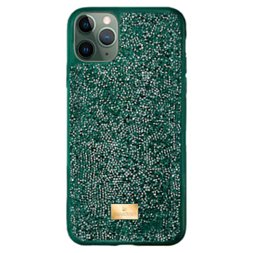 Glam Rock smartphone case , iPhone® 12 mini, Green - Swarovski, 5592045
