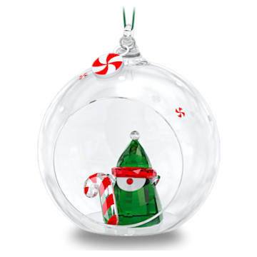 Holiday Cheers Santa’s Elf Ball Ornament - Swarovski, 5596383