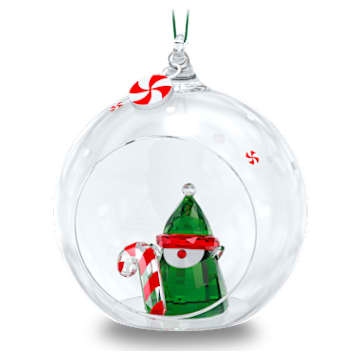 Holiday Cheers Santa's Elf Ball Ornament | Swarovski