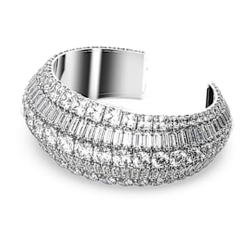 Manchette Hyperbola, Tailles variées, Blanc, Métal rhodié - Swarovski, 5598342