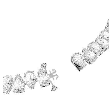 Náhrdelník Millenia, Hruškový výbrus, Bílá, Pokoveno rhodiem - Swarovski, 5598362