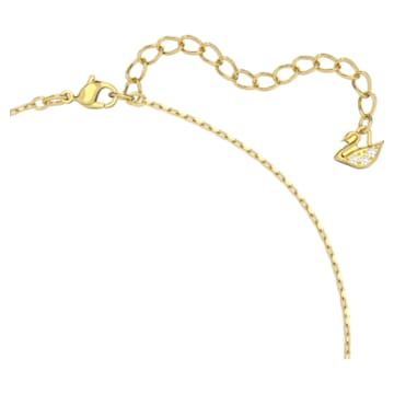 Millenia necklace, Octagon cut Swarovski Zirconia, Yellow, Gold-tone plated - Swarovski, 5598421