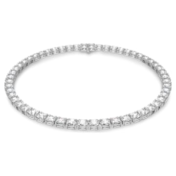 Millenia 项链, 正方形切割Swarovski皓石和仿水晶, 白色, 镀铑 - Swarovski, 5599153
