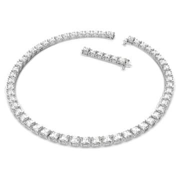Millenia 네크리스, 스퀘어 컷, 화이트, 로듐 플래팅 - Swarovski, 5599153