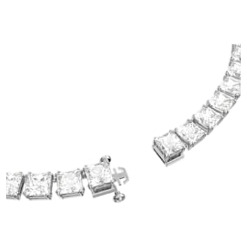 Millenia necklace, Square cut, Small, White, Rhodium plated - Swarovski, 5599153