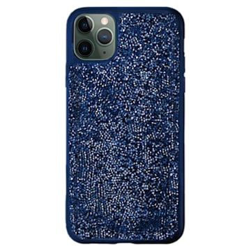 Glam Rock smartphone case , iPhone® 12/12 Pro, Blue - Swarovski, 5599181
