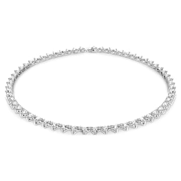 Ortyx nyaklánc, Háromszög metszés, Fehér, Ródium bevonattal - Swarovski, 5599191