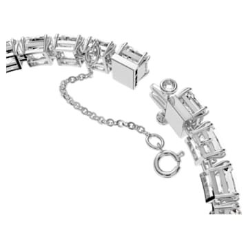 Millenia 手链, 方形切割, 細碼, 白色, 鍍白金色 - Swarovski, 5599202
