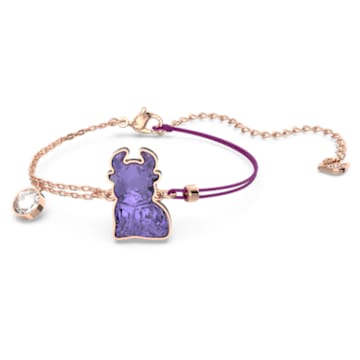 Chinese Zodiac bracelet, Purple, Rose gold-tone plated - Swarovski, 5599280
