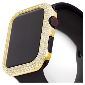 Sparkling case compatible with Apple Watch®, Gold tone - Swarovski, 5599697