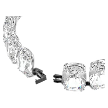 Obojkový náhrdelník Harmonia, Plovoucí křišťály oversize, Bílá, Povrchová úprava použitím směsi kovů - Swarovski, 5600035