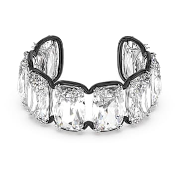 Harmonia cuff armband, Oversized, Zwevende kristallen, Wit, Gemengde metaalafwerking - Swarovski, 5600039